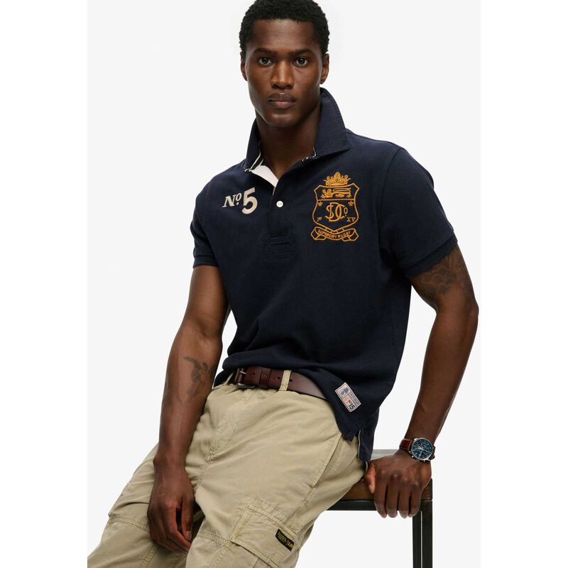 Superdry Double Emblem Jersey Short Sleeve Rugby image number 2